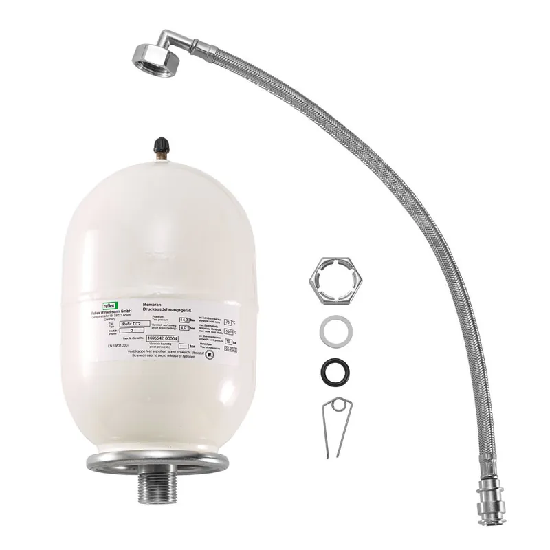 Buderus 2 l Trinkwasser-Ausdehnungsgefäß, 4 bar Für internen Einbau in GB172I.2-24 T50 H 7716780455 Markenprodukt