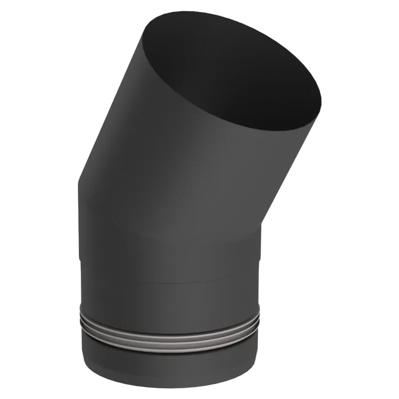 Jeremias PELLET-LINE Winkel 30° Edelstahl schwarz Ø 100 mm Neue Ware