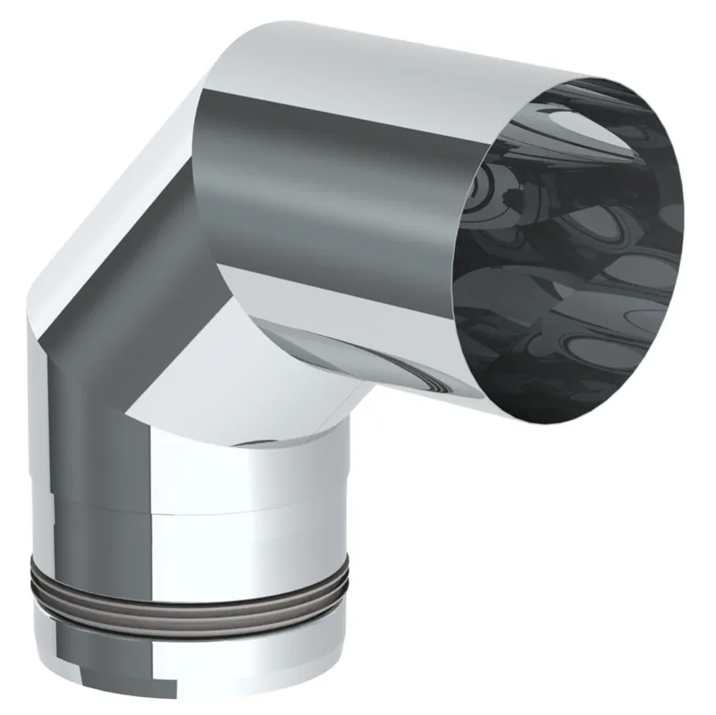 Jeremias PELLET-LINE Winkel 90° Edelstahl unlackiert Ø 100 mm Wochenendangebot