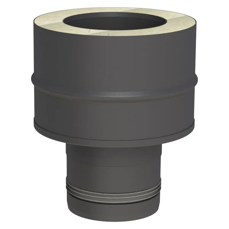 Jeremias PELLET-LINE Übergang EW-PV/DW-FU Edelstahl schwarz Ø 80 mm Ausverkauf