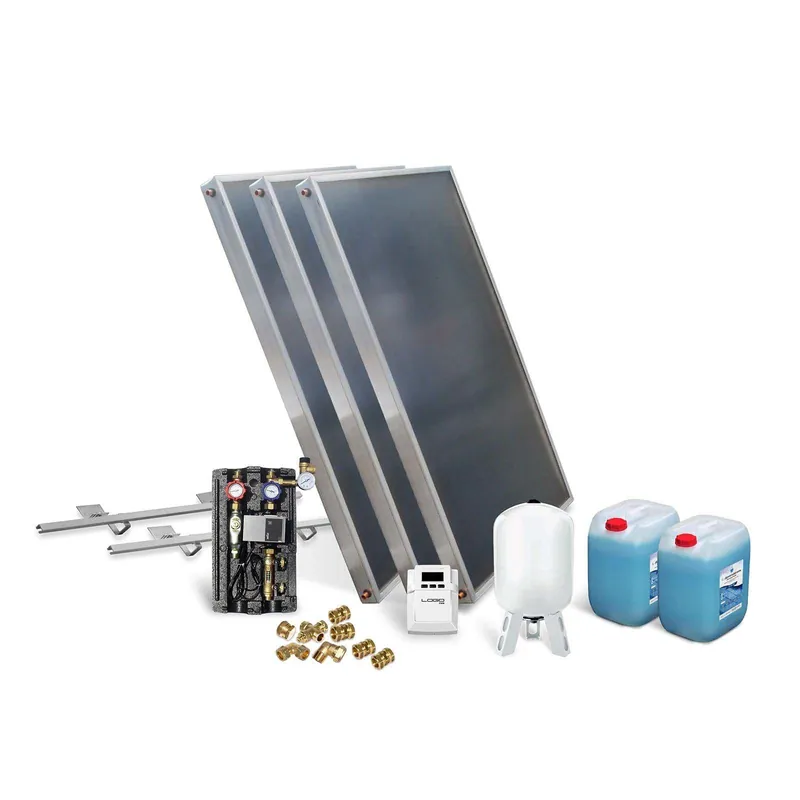 Solar-Paket Brauchwasser 3x AMP 2.0 Flachkollektor 6,03 qm Schrägdachmontage Jetzt Bestellen