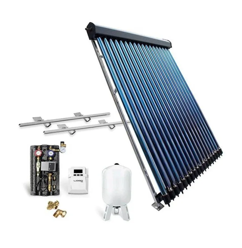 Solar-Paket Röhrenkollektor HP30 4,89 m² für Schrägdach Schneller Versand
