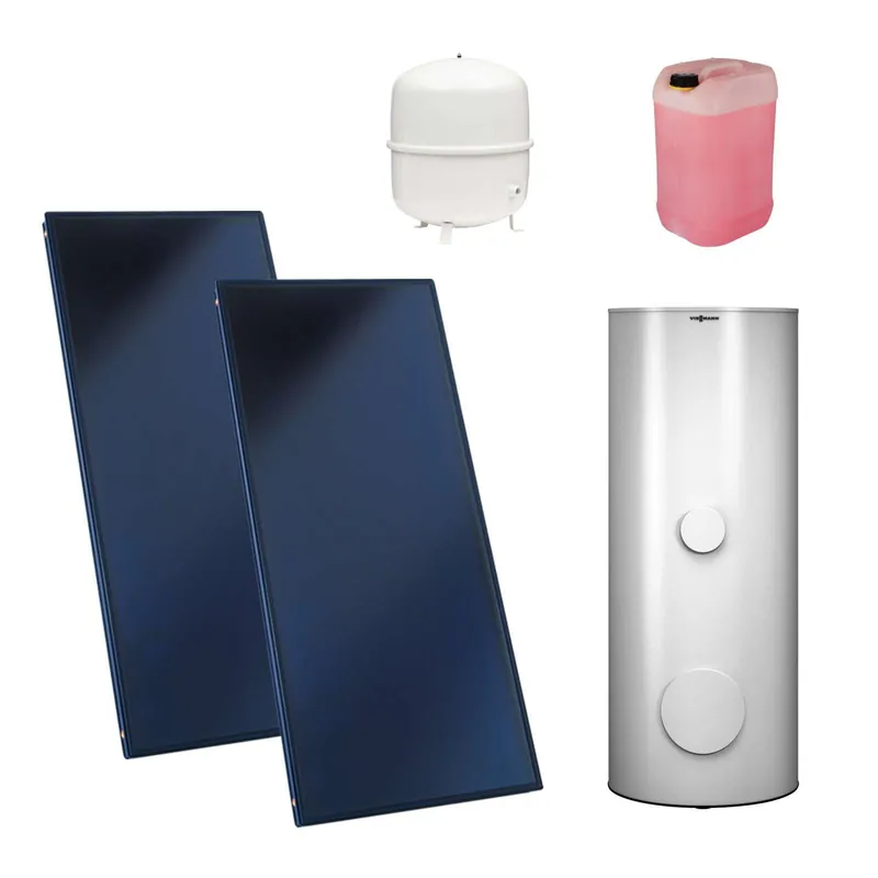 Viessmann Flachkollektor Solar-Paket Vitosol 200-FM SV2F 4,6 m² mit Speicher Vitocell 100-B CVUB 300L vitosilber Divicon PS10 SM1 Sale