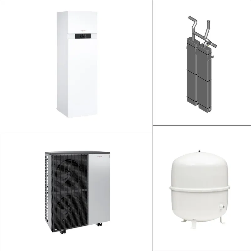 Versand Am Gleichen Tag Viessmann Vitocal 222-S Wärmepumpe-Kompaktgerät Split AWBT-E-AC 221.C16 HZ-Pufferspeicher 42 l Anschluss rechts/links
