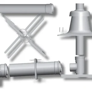 Wolf Abgasleitung DN60/100 Schachteinbau, Abdeckung Edelstahl Sale