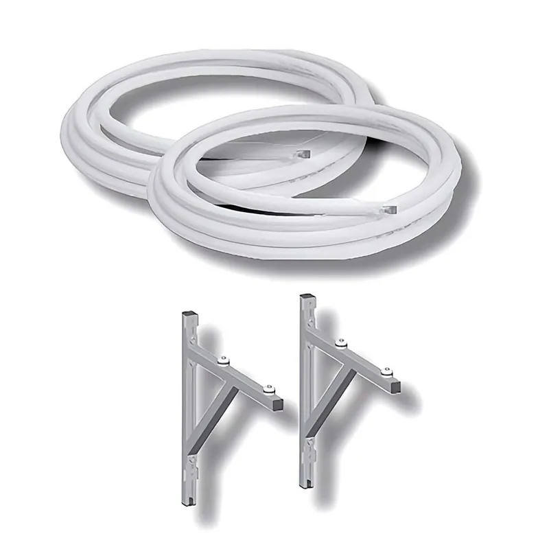 Neu Wolf Paket Kältemittelleitung 10x1mm+16x1mm 10m Rolle mit Wandkonsole für BWL-1S(B)