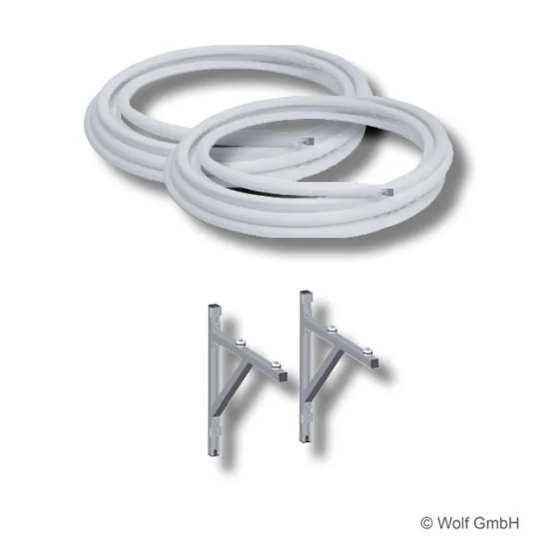 Preis Gesenkt Wolf Paket Kältemittelleitung 6x1mm und 12x1mm 10 m Rolle mit Wandkonsole für BWL-1S(B)-5