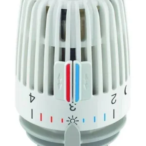 Aktuell Heimeier Thermostatkopf K v. 6-28 Grad °C, Skalenhaube weiß RAL 9016 mit 2 Sparclips