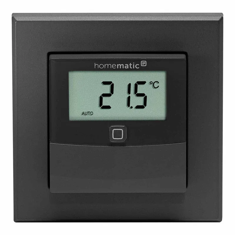 Homematic IP Smart Home Temperatur- und Luftfeuchtigkeitssensor mit Display innen HmIP-STHD-A anthrazit Markenware