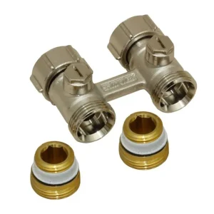 Simplex Hahnblock D1/50 Exclusiv, Durchgangsform, für Heizkörper mit ½ Zoll IG Sonderaktion