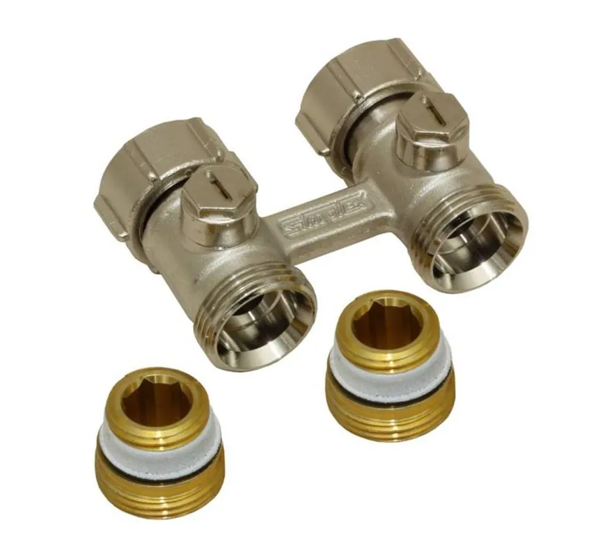 Simplex Hahnblock D1/50 Exclusiv, Durchgangsform, für Heizkörper mit ½ Zoll IG Sonderaktion
