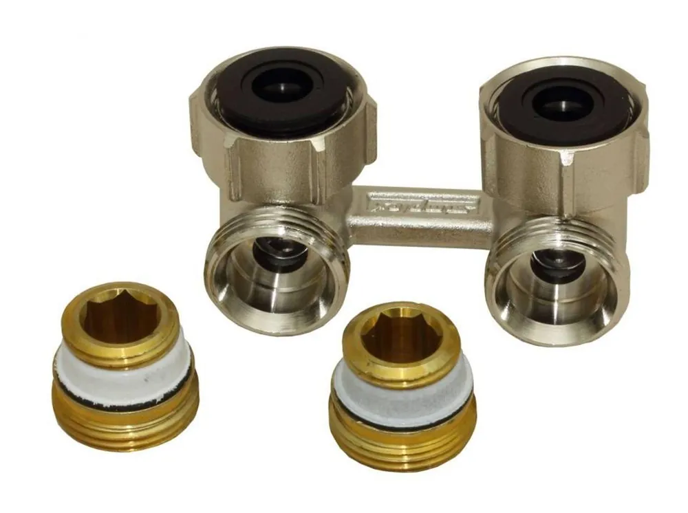 Schnäppchen Simplex Hahnblock E1/50 Exclusiv, Eckform, für Heizkörper mit ½ Zoll IG