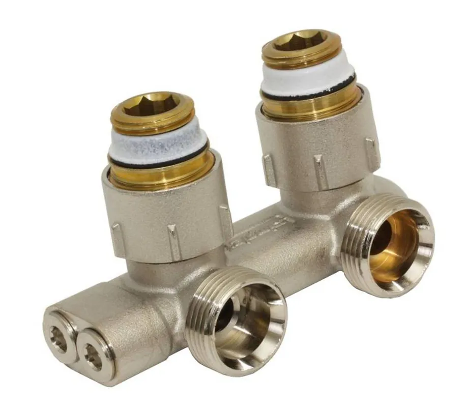 Neue Kollektion Simplex Umlenkstück E1/50 mit Absperrung für Heizkörper 1/2 Zoll IG, Eckform vernickelt