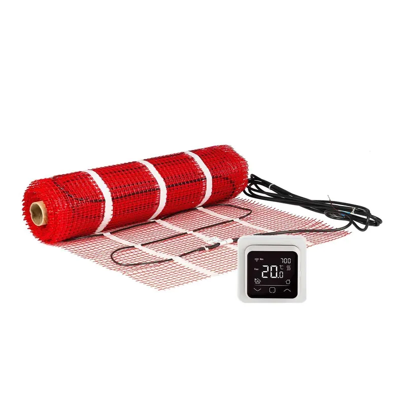 9 m² Set Elektrische Fußbodenheizung 1350 Watt 1800 x 50 cm + WiFi Raumthermostat C16 Direkt Vom Hersteller