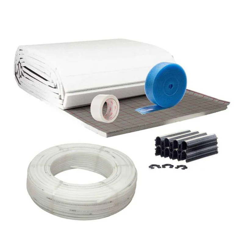40 m² Set Tackersystem Rollbahn 20 mm WLG 045 16 x 2 PE-RT Rohr Raster 10 cm + Zubehör Finale Aktion