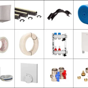 100 m² Set Tackersystem Faltplatte 35 mm WLG 045 16x2 PE-RT Rohr Raster 10 cm 10 Heizkreise Regler 230 V + Zubehör Top-Angebot
