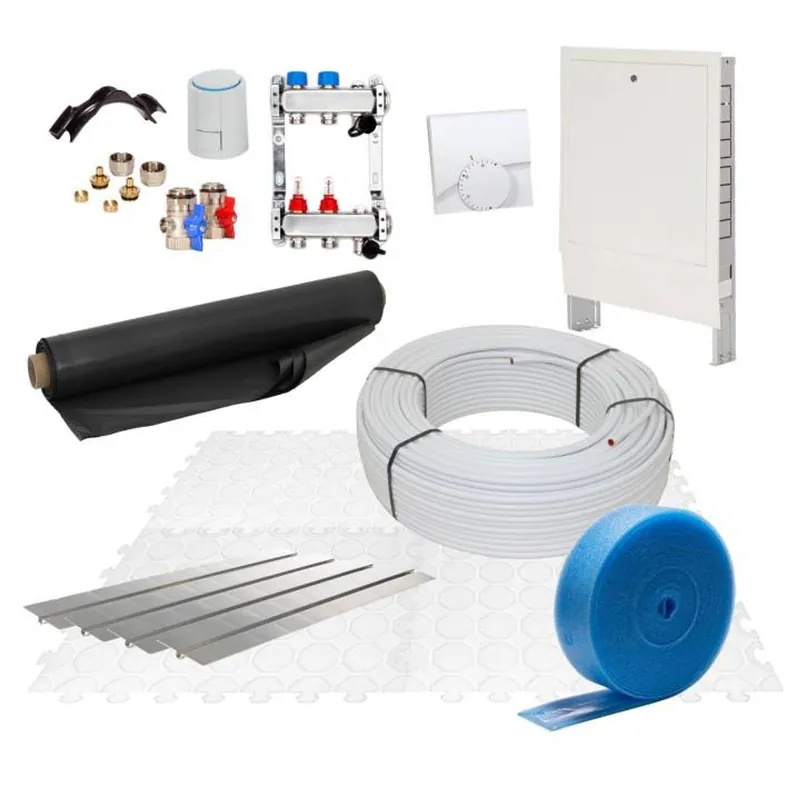 80 m² Set Trockenestrichsystem 25 mm WLG 035 Alu-Verbundrohr Raster 12,5 cm 7 Heizkreise Regler 230 V + Zubehör Sichere Zahlung