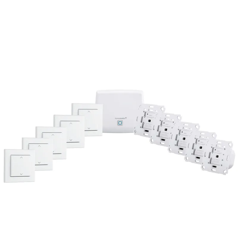 Super-Preis Homematic IP Smart Home Starter Set Beschattung für 5 Rollläden Markisen