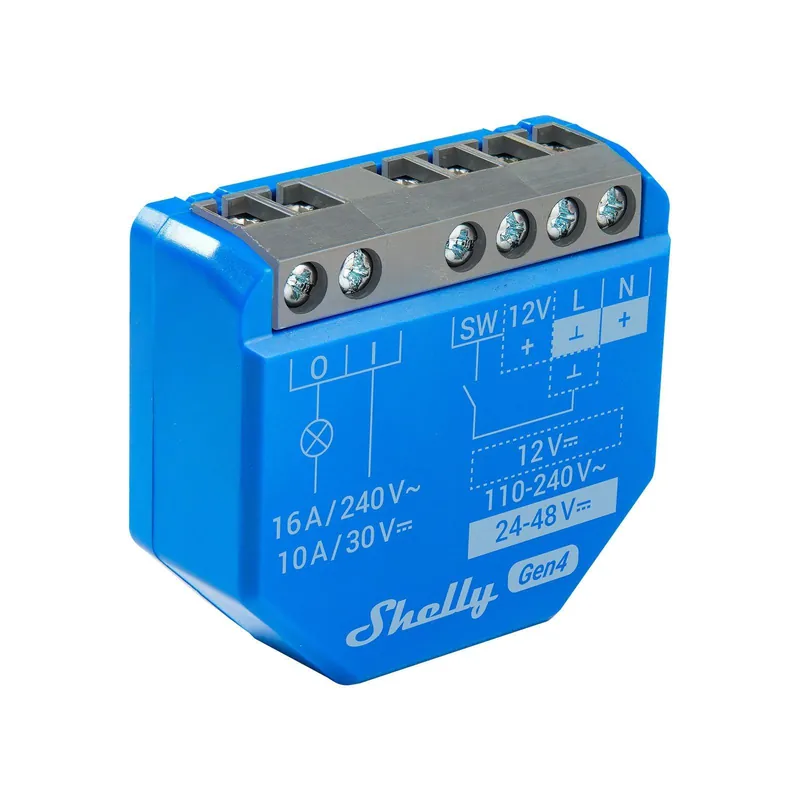 Billig Shelly 1 Gen4 1-Kanal-Relais WLAN-gesteuerter Smart-Schalter max. 16A, WLAN, Matter, Zigbee, BT, unterputz