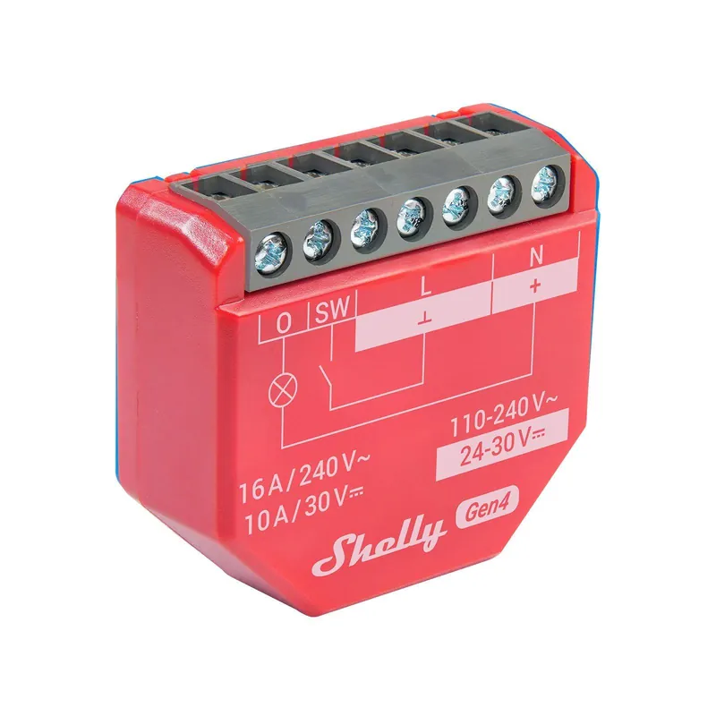 Garantierte Lieferung Shelly 1PM Gen4 1-Kanal-Relais WLAN-gesteuerter Smart-Schalter mit potentialfreien Kontakten max. 16A, WLAN, Matter, Zigbee, BT, unterputz