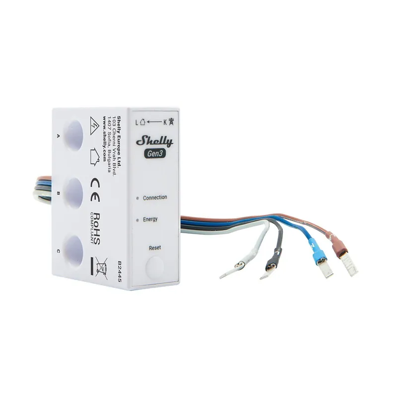 Mega-Angebot Shelly 3EM-63T Gen3 - Intelligentes 3-Phasen-Energiemessgerät mit flachen Anschlussklemmen