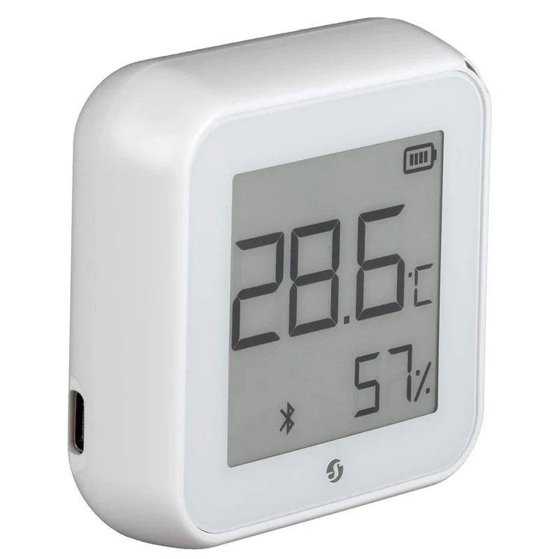 Finale Aktion Shelly HT Gen3 Temperatur- und Feuchtigkeitssensor, WLAN, Bluetooth, USB C, batteriebetrieben, weiß matt
