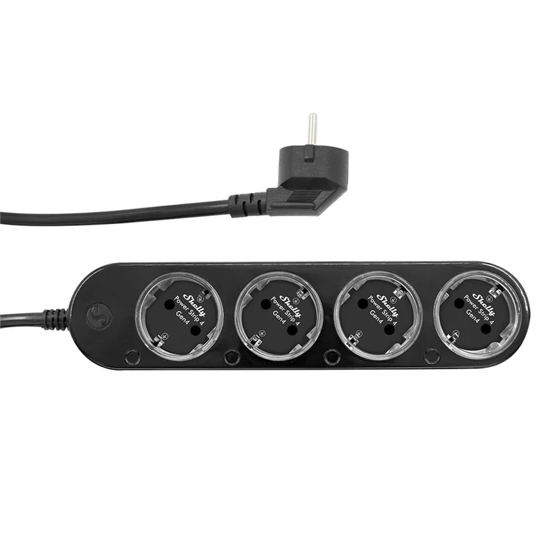 Shelly Power Strip 4 Gen4 smarte Steckdosenleiste mit Leistungsmessung, schwarz Aktuell