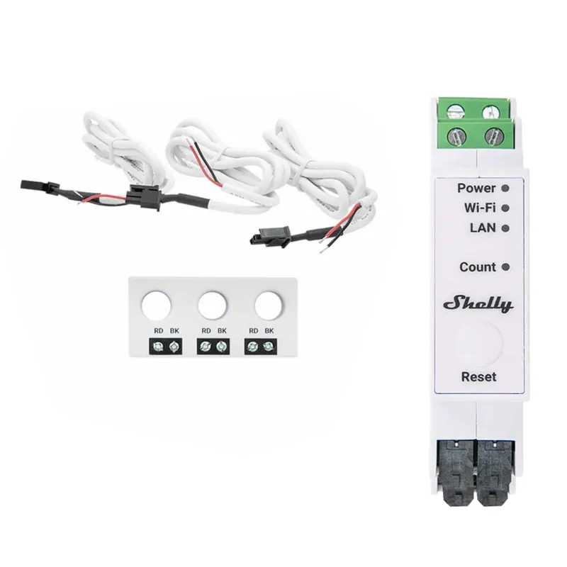 Shelly Stromzähler Pro 3EM-3CT63, incl. CT, Messfunktion, WLAN LAN, BT, Hutschiene Finale Aktion