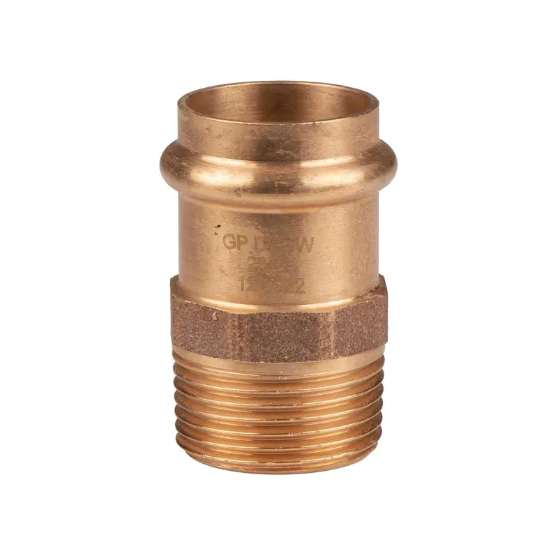 Kupfer Pressfitting Übergang aus Rotguss 28 mm - 1" AG V+M-Kontur DVGW Top-Angebot