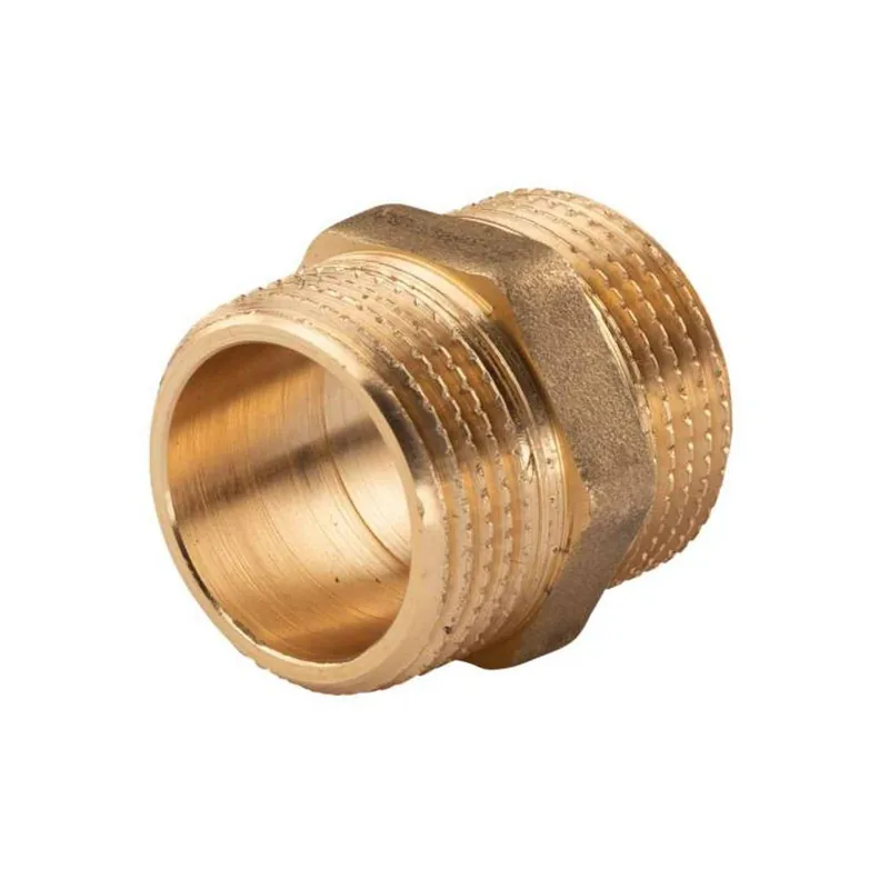 Super-Preis Messing Gewinde-Fitting Doppelnippel 1"AG - 1"AG (DN 25) - schwere Ausführung