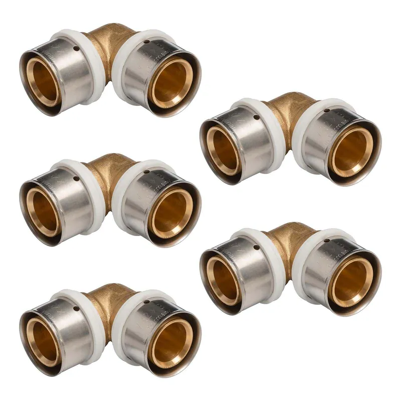 Neue Kollektion Selfio-Press Aluverbund Pressfitting Winkel 90° 32 x 3 mm TH + U Kontur DVGW - 5 Stück