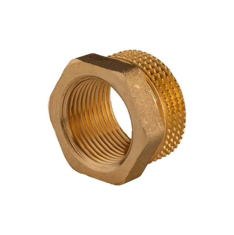 Abverkauf Messing Gewinde-Fitting Reduzierung 1"AG (DN 25) - 3/4"IG (DN 20) - schwere Ausführung