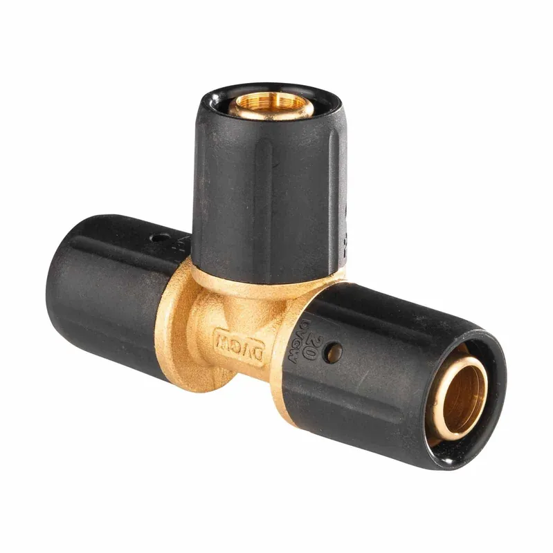 Abverkauf Selfio-Steck Aluverbund Steckfitting T-Stück 20 x 2 mm DVGW