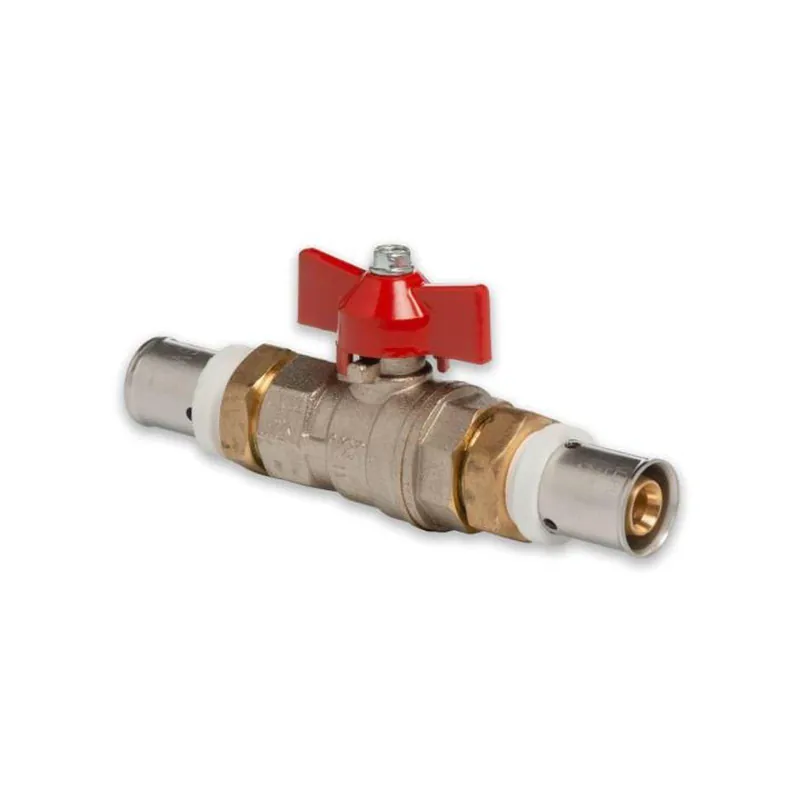 Online Kaufen Selfio-Press Aluverbund Pressfitting Kugelhahn 16 x 2 mm Flügelgriff rot TH + U Kontur