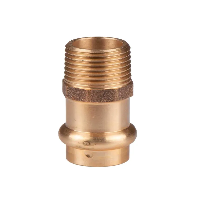 Kupfer Pressfitting Übergang aus Rotguss 22 mm - 3/4" AG V+M-Kontur DVGW Begrenztes Angebot