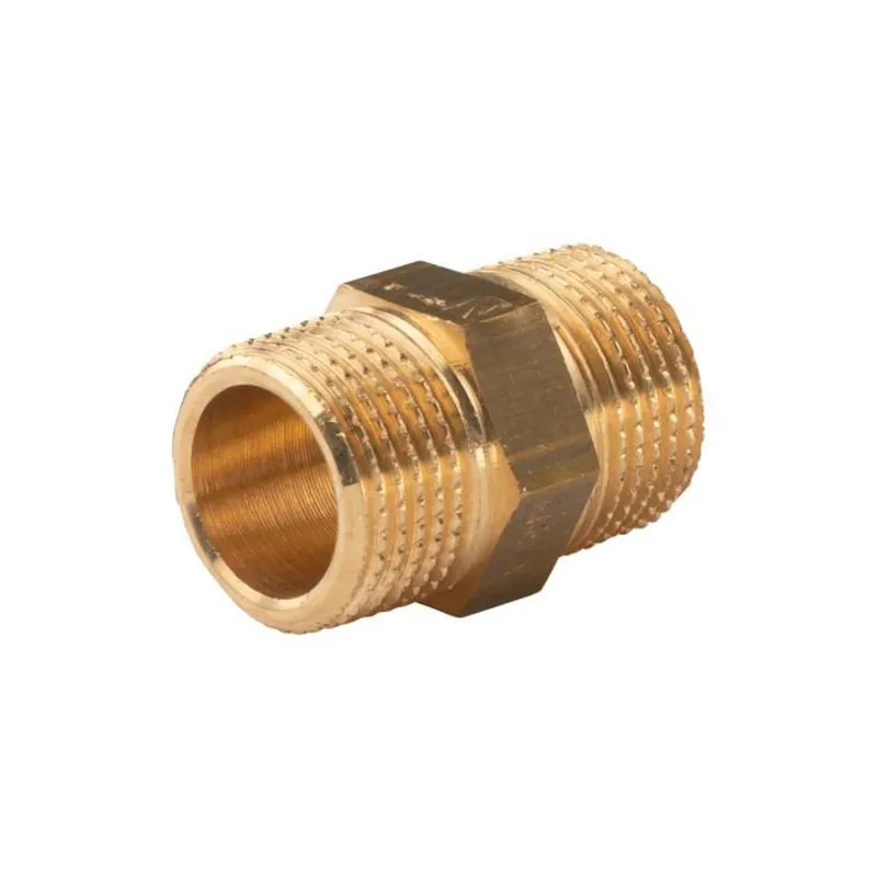 Highlight Messing Gewinde-Fitting Doppelnippel 3/8"AG -3/8"AG (DN 10) - schwere Ausführung
