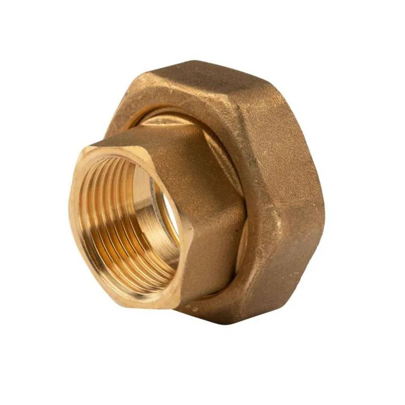 Ausverkauf Messing Gewinde-Fitting Schaft flachdichtend mit Kappe für Rundelemente + Dichtung 1"IG (DN 25) - 1 1/2"IG (DN 40) - schwere Ausführung