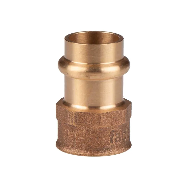 Kupfer Pressfitting Übergang aus Rotguss 18 mm - 1/2" IG V+M-Kontur DVGW Angebot