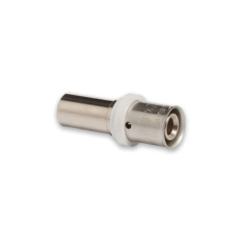 Selfio-Press Aluverbund Pressfitting Übergang Kupferrohr 16 x 2 mm - 15 mm (Pressanschluss) vernickelt TH + U Kontur Top-Angebot