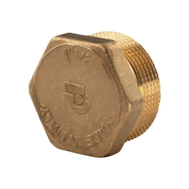 Saisonangebot Messing Gewinde-Fitting Stopfen 1 1/2‘‘ AG (DN 40) - schwere Ausführung