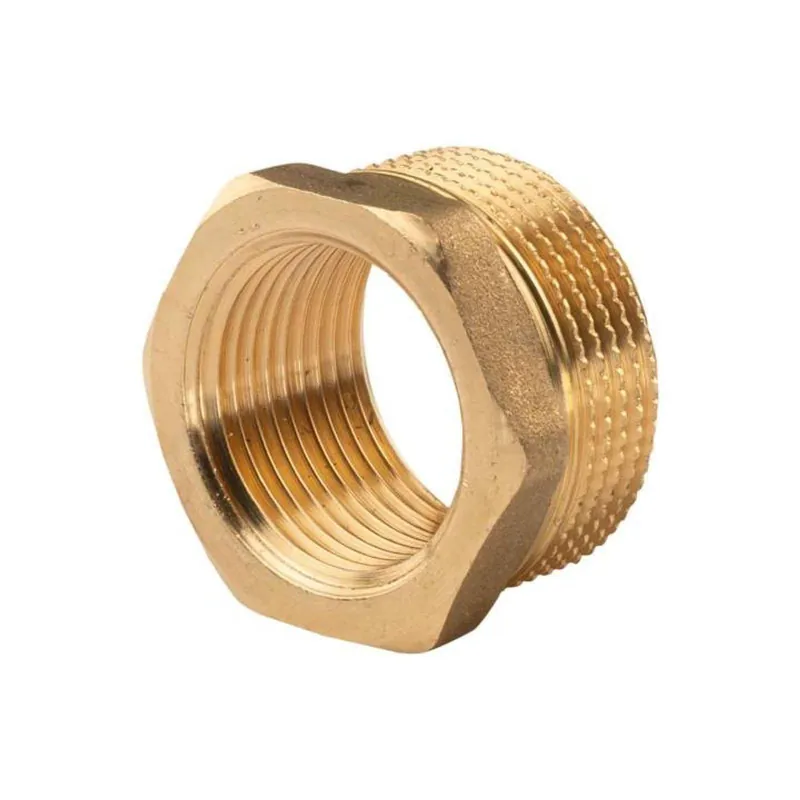 Messing Gewinde-Fitting Reduzierung 1 1/4"AG (DN 32) - 1"IG (DN 25) - schwere Ausführung Schneller Versand