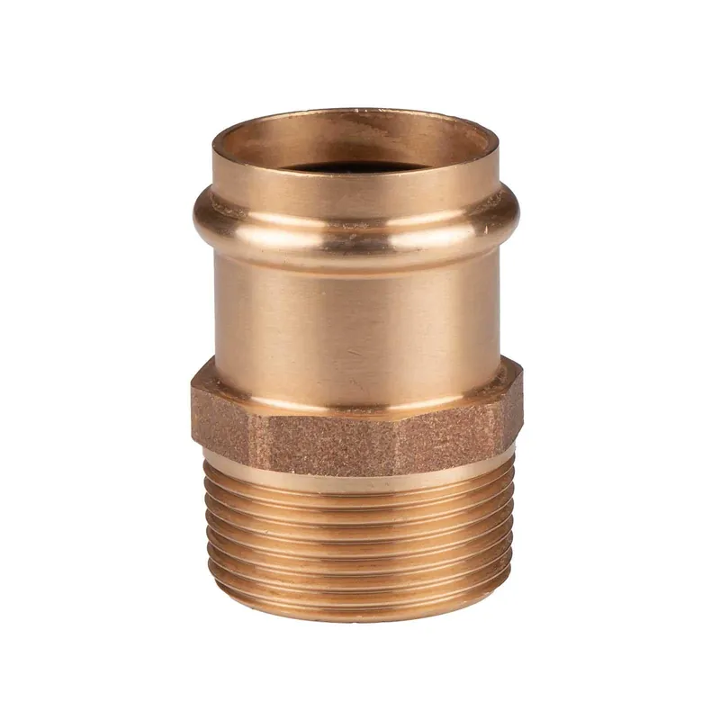 Kupfer Pressfitting Übergang aus Rotguss 35 mm - 1 1/4" AG V+M-Kontur DVGW Sichere Zahlung