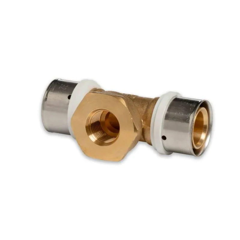 Selfio-Press Aluverbund Pressfitting T-Stück Innengewinde 32 x 3 - 1/2" - 32 x 3 TH + U Kontur DVGW Heißes Angebot