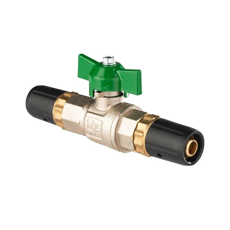 Selfio-Steck Aluverbund Steckfitting Kugelhahn für Trinkwasser 16 x 2 mm grün, Sanitär DVGW Neu Im Sortiment