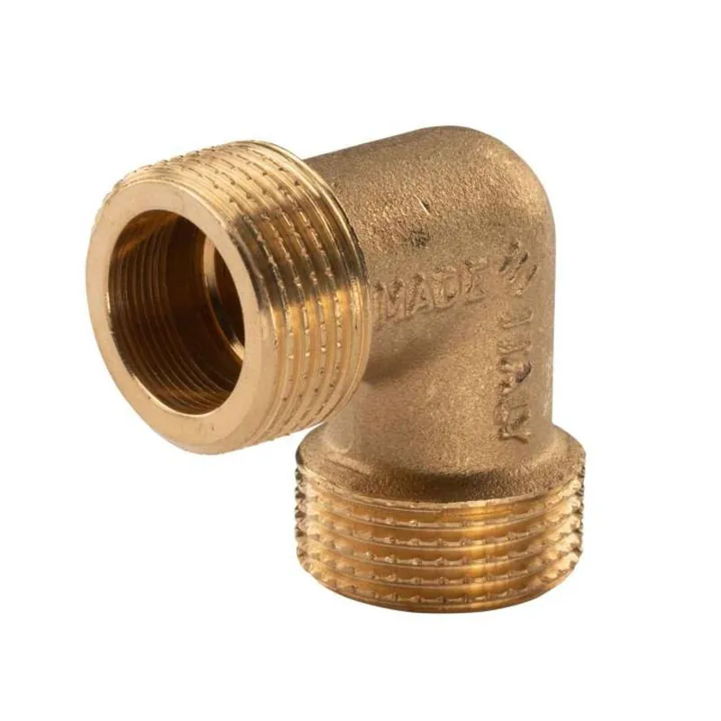 Messing Gewinde-Fitting 90° Winkel 3/4" AG - 3/4" AG (DN20) - schwere Ausführung Highlight