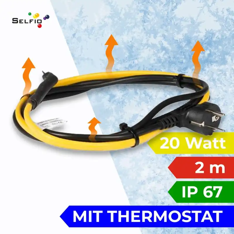 Expressversand Rohrbegleitheizung Frostschutz-Heizleitung 2 m 20 Watt