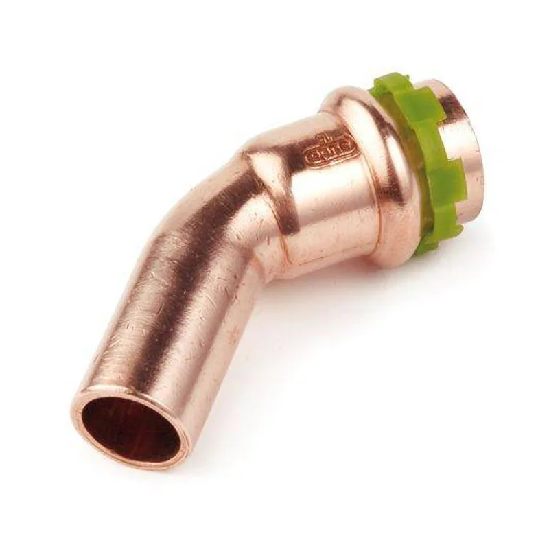 Billig Kupfer Pressfitting Sudo-Press Winkel 45° 15 mm innen/außen Kontur V DVGW