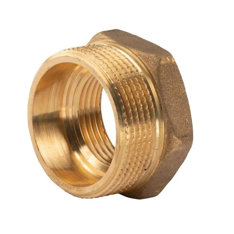 Messing Gewinde-Fitting Reduzierung 1 1/2"AG (DN 40) - 1"IG (DN 20) - schwere Ausführung Letzte Chance