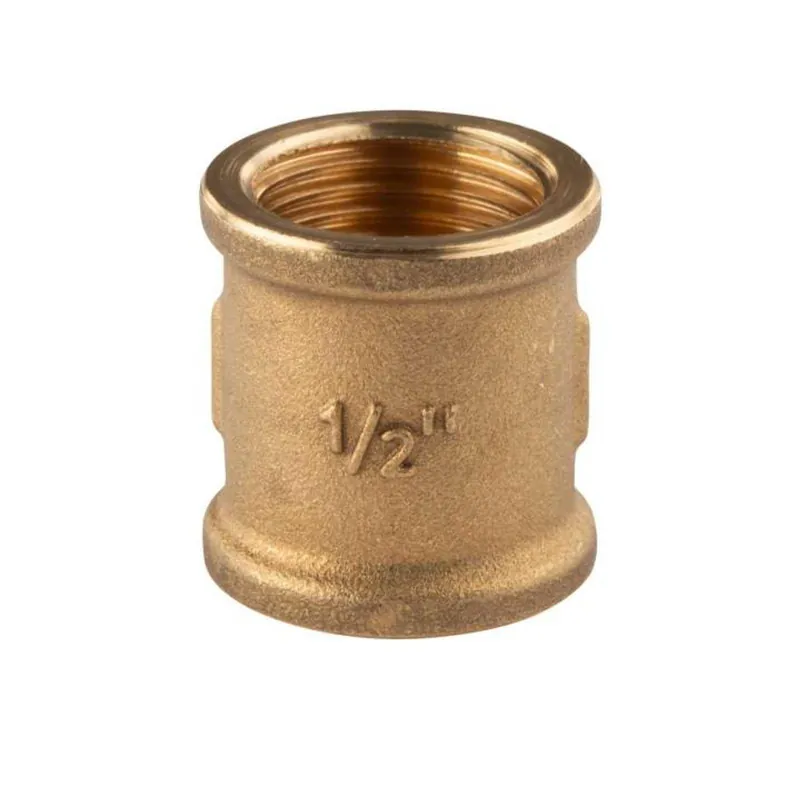 Messing Gewinde-Fitting Muffe 1/2"IG - 1/2"IG (DN 15) - schwere Ausführung Beliebt