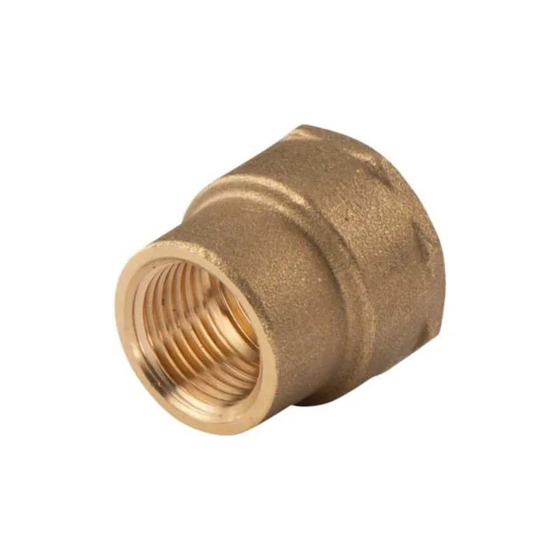 Messing Gewinde-Fitting Reduziermuffe 3/4"IG (DN 20) - 1/2"IG (DN 15) - schwere Ausführung Knallerangebot